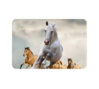 GUHAOT Tapis de salle de bain antidérapant en mousse à mémoire de forme avec motif chevaux sauvages