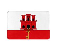 GUHAOT Tapis de salle de bain antidérapant en mousse à mémoire de forme Motif drapeau de Gibraltar