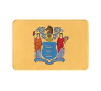 GUHAOT Tapis de salle de bain antidérapant en mousse à mémoire de forme Motif drapeau du New Jersey