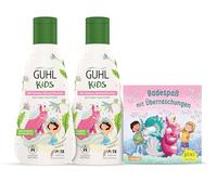 Guhl Kids Einhorn Lot de 2 shampooings, après-shampoing et gel douche 3 en 1, 250 ml + 1 livre Pixi - Spécialement conçu pour les enfants - Pas de tirage - Certifié Cosmos Natural