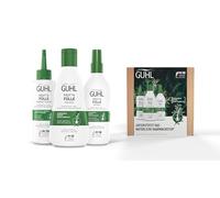 Guhl Kraft & Fülle Lot d'avantages : Shampooing, 250 ml + Tonique pour le cuir chevelu, 125 ml + traitement par pulvérisation, 150 ml pour l'amincissement et la perte de cheveux