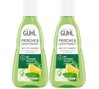 Guhl Shampooing anti-graisse frais et léger - Contenu : 250 ml - Type de cheveux : gras, normal (Lot de 2)