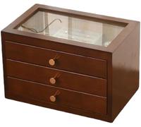 GUHPZA Boîte À Bagues en Bois Massif, Boîte À Bijoux Légère pour Mariage, Boîtes De Rangement Rétro en Bois pour Bagues,45659