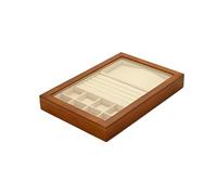 GUHPZA Boîte À Bagues en Bois Massif, Boîte De Rangement pour Bijoux avec Crochet pour Colliers, Boucles d'oreilles, Bagues, Bracelets,2