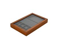 GUHPZA Boîte À Bagues en Bois Massif, Boîte De Rangement pour Bijoux avec Crochet pour Colliers, Boucles d'oreilles, Bagues, Bracelets,1