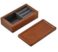 GUHPZA Boîte À Bagues en Bois Massif, Boîte De Rangement pour Bijoux, Bagues, Boucles d'oreilles, Pendentifs, Présentoir À Bijoux, Boîte À Bijoux, Boîtes À Bagues pour Bijoux,2