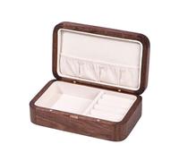 GUHPZA Boîte À Bijoux en Bois De 17,5 Cm, Petite Boîte De Rangement pour Bagues, Boucles d'oreilles, Colliers, Bracelets, Montres,1