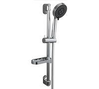 GUHPZA Ensemble De Pommeau De Douche avec Barre Coulissante, Douchette À Main 5 Fonctions, Support Réglable pour Salle De Bain, Robinet De Baignoire en Plastique Chro,B