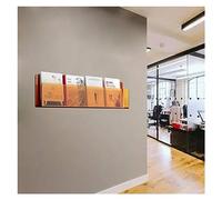 GUHPZA Étagère De Rangement pour Informations Et Magazines en Acrylique Transparent, 40, 60, 80, 90, 119 Cm De Long, Étagère Suspendue pour Documents, pour Bureau, Ég,Orange-Length 100cm/39.4inch