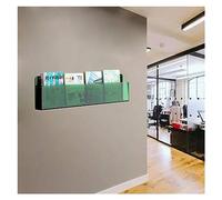 GUHPZA Étagère De Rangement pour Informations Et Magazines en Acrylique Transparent, 40, 60, 80, 90, 119 Cm De Long, Étagère Suspendue pour Documents, pour Bureau, Ég,Green-Length 100cm/39.4inch