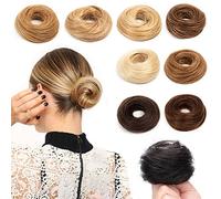 GUHPZA Extensions De Cheveux 1/2 Paquet Chignon Femme Chignon Décoiffé Donut avec Élastique en Caoutchouc Élastique Queue De Cheval Extensions De Cheveux Chignon Post,24 Dark Blonde-1 Piece
