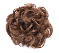 GUHPZA Extensions De Cheveux 1 Paquet De Chignon Donut Synthétique, Chignon Décoiffé, Tranches De Cheveux Bouclés Et Ondulés, Bandeaux pour Femmes, Perruque Chignon,6