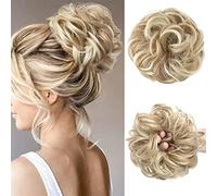 GUHPZA Extensions De Cheveux 1 Paquet Extensions De Cheveux Synthétiques Chignon Bou n Désordre Perruque Donut avec Élastique en Caoutchouc Chignon pour Femmes Po,16H613 Dirty Blond-1 PC
