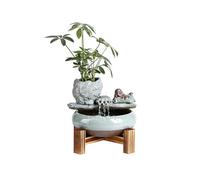 GUHPZA Fontaine De Table en Céramique, Petite Fontaine D'Intérieur De Style Chinois avec Système De Circulation d'eau.