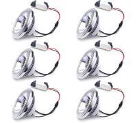 GUHPZA Lot De 6 Ampoules LED Ar111 À Réflecteur, COB 15 W，3000k-24° Beam Angle