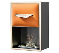 GUHPZA Niche De Douche en Acier Inoxydable, Niche Murale, Boîte À Mouchoirs Encastrée, Niche De Salle De Bain Intégrée pour Toilettes, Étagère De Rangement Intérieure,Orange-20x33x12.5cm
