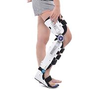 GUHPZA Orthèse De Cheville Et De Pied, Genouillère Articulée, Protection De Jambe, pour Cheville Médicale, Correcteur D'Articulation Fixe du Genou,Left Leg-L