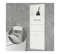 GUHPZA Panneau de douche mural flexible en acier inoxydable pour salle de bain Design encastré 86 x 30 x 14 cm Gain de place Finition blanche élégante