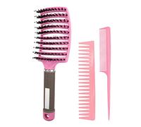 GUHPZA Peignes À Cheveux Peignes À Cheveux Peignes À Cheveux Et À Barbe Créatifs 3 Pièces pour Cheveux Bouclés Et Cheveux Fins Brosses À Cheveux Simples Faites À La M,D