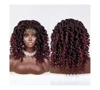 GUHPZA Perruques Lace Front Deep Wave en Cheveux Humains, Innovations en Matière De Dentelle : Découvrez Les Dernières Nouveautés en Matière De Coiffures Et Perruques,Reddish-Brown