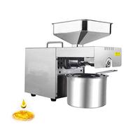 GUHPZA Presse à Huile Extracteur d'huile en Acier Inoxydable Extracteur d'huile de pressage Automatique Chaud et Froid 8H Pressage continu pour Olive, Noix de Coco, canola, sésame, cacahuète 3-6 kg/h