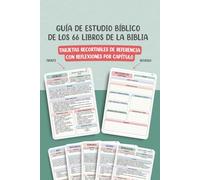 Guía de Estudio Bíblico de los 66 Libros de la Biblia: Tarjetas Recortables de Referencia con Reflexiones por Capítulo