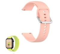 GUIBEIZU Compatible avec bracelet de rechange en silicone classique compatible avec montre intelligente SaveFamily SaveWatch Plus Montre connectée Enfant 1,72", rose, Grande, Classique
