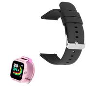 GUIBEIZU Compatible pour Mode Silicone Classique Bracelet De Remplacement Compatible pour KURIO Montre Connectée Smart Watch pour Enfant et Adolescent (Noir)