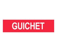 Guichet Rouge - 15x3,5cm - Sticker/Autocollant