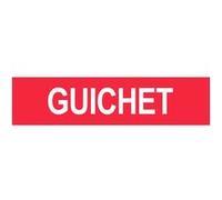 GUICHET ROUGE - 29x7cm - Sticker/autocollant Rouge G