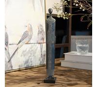 Guichifun Statue africaine - Figurine de collection - Figurine tribale traditionnelle - Décoration d'intérieur - Art africain abstrait - Statue décorative pour étagères - Statue de femme noire - 3,8 x