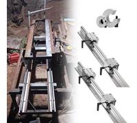 Guidage Linéaires Rail Kit Rail Guidage Linéaire Extra Long, Rail Linéaire Vis Billes Précision Bloc Roulement À Glissement Carré Lisse Avec Poignée Verrouillage(SBR25,Length 600mm)