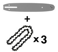 GT Garden Guide 10 Pouces (26 cm) avec Lot de 3 chaînes 40 maillons pour tronçonneuse élagueuse 25 cm3