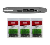 Guide 12 pouces avec lot de 3 chaînes 45 maillons OREGON pour tronçonneuse GT ELEC