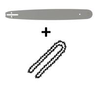 Guide 20 pouces (50 cm) avec chaîne 76 maillons pour tronçonneuse