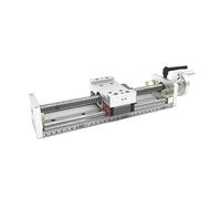 Guide à double rail, module fermé, rails de guidage linéaires en aluminium, table coulissante manuelle, rail linéaire, axe XYZ, couvercle anti-poussière, 1 pièce (avec volant, 100 mm, SFU1605)