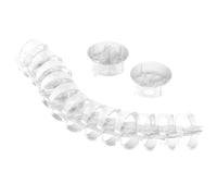 Guide articulé en polycarbonate, avec extrémité d'ancrage guide modèle 51600-10, protection IP2X, fixation au plafond ou au sol, 100 x 5 x 5 cm, couleur transparente (référence : 51602-10)