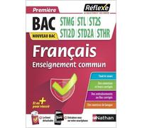 Guide Bac Techno - Français 1re STMG/STL/ST2S/STI2D/STI2A/STHR - Réflexe - N° 63 - Adrien David - Nathan - broché - Scolaire / Universitaire