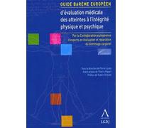 Guide barème européen d'évaluation médicale des atteintes à l'intégrité physique et psychique