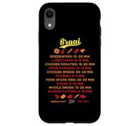 Guide Braai d'Afrique du Sud BBQ Grilling Times Boerewors Steak Coque pour iPhone XR