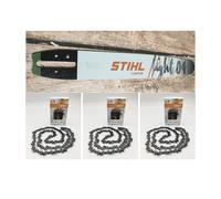 Guide chaine tronçonneuse Stihl 40 cm Light 04, 3/8" 1,6mm 30030007713 + 3X STIH