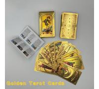 Guide classique des cartes de tarot - 7 x 12 cm (2,8 x 4,7 pouces) 78 cartes de tarot dorées, convient aux débutants - Cartes de tarot multimodèles d'origine - Guide des cartes de tarot, comprend les 