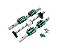 Guide coulissant linéaire miniature 2 Rails De Guidage Linéaires HGR20 + 4 Blocs Coulissants HGH20CA + 1 Kit Vis À Billes SFU1605(650mm)