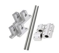 Guide coulissant linéaire miniature Blocs Coulissants 4 Pièces SCS25UU + 25 Mm, 2 Cylindres D'axe Optique, Rail Linéaire + Support D'arbre SK25(500mm)