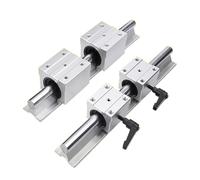 Guide coulissant linéaire miniature de haute préci Rail de guidage linéaire 2 pièces SBR12 Guide linéaire 2 pièces 200 mm-1500 mm avec 4 blocs SBR12UU Mouvement fluide for pièce CNC(350mm)