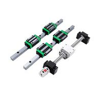 Guide coulissant linéaire miniature SFU2005 1 Kit Vis À Billes + 4 Blocs Coulissants HGH20CA + 2 Rails De Guidage Linéaires HGR20 Pièces(750mm)