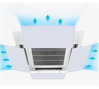 Guide d'air de climatisation centrale, accessoires de sortie d'air d'unité de plafond Guide d'air de soufflage anti-direct réglable(90cm)
