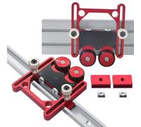 Guide d'alimentation réglable avec rouleau à double roulement de roue pour scie à table, scie à ruban et machine à découper inversée, gabarit en alliage d'aluminium