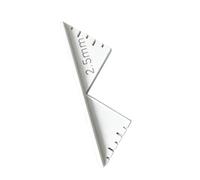 Guide d'angle de finition pour documents Triangle gris, 2,5 mm | Alignement du papier, résultats de coupe soignés