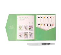 Guide d'aquarelle | Livre de coloriage à l'aquarelle | Kit de peinture aquarelle pour débutants | Livre de travail créatif avec palette et pinceau de 12 couleurs | Guide artistique facile pour peindre